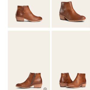 Women’s Frye Carson Piping Brown Leather Booties